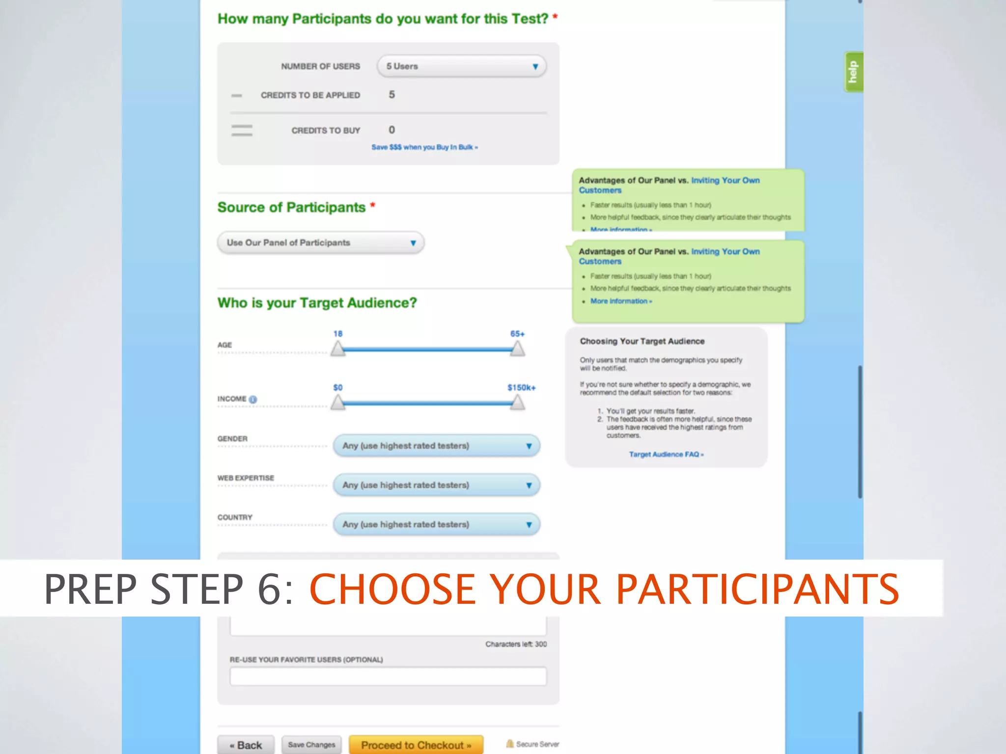 PREP STEP 6: CHOOSE YOUR PARTICIPANTS
 