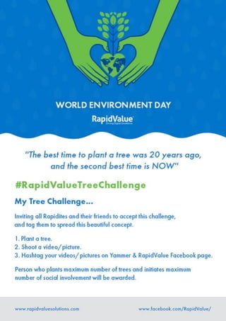 RapidValue Tree Challenge - Go Green Initiative: Plant Trees on World Environment Day