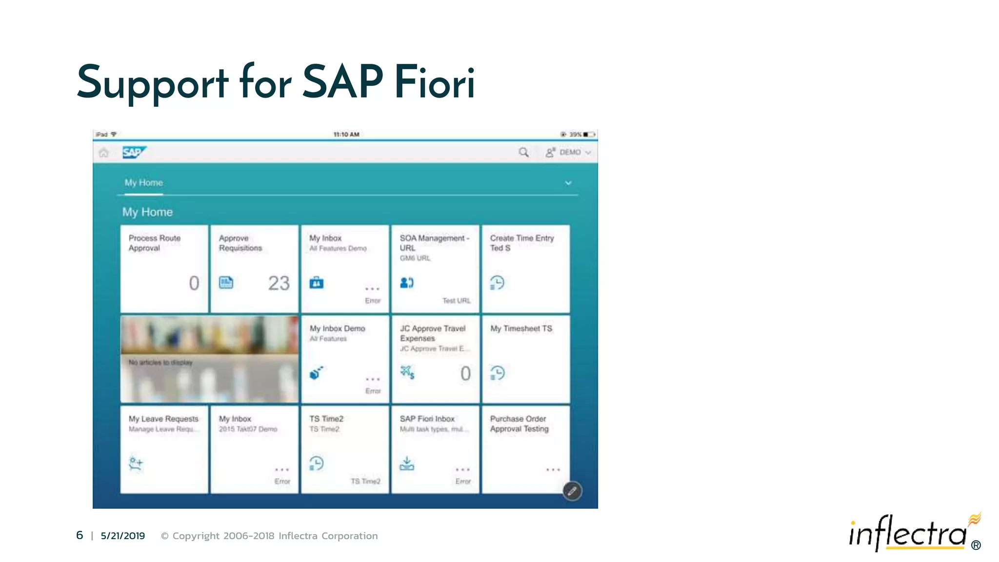 ®
6 | 5/21/2019 © Copyright 2006-2018 Inflectra Corporation
®
Support for SAP Fiori