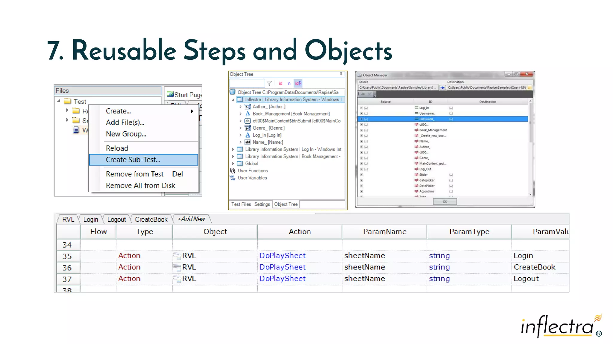 ®®
7. Reusable Steps and Objects
 