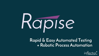 ®
Rapid & Easy Automated Testing
+ Robotic Process Automation
 