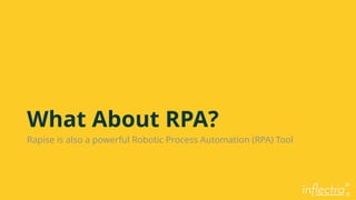 ®
What About RPA?
Rapise is also a powerful Robotic Process Automation (RPA) Tool
 
