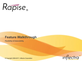 © Copyright 2006-2017, Inflectra Corporation
Feature Walkthrough
Flexibility & Extensibility
 