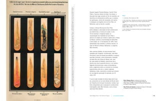 Amostras de culturas de microorganismos encontrados na poeira atmosférica de Juiz de Fora, Várzea do Marçal, Barbacena, Belo Horizonte e Paraúna. In: MINAS GERAIS/Comissão de Estudos das localidades indicadas
para a nova Capital. Relatório apresentado a S. Ex. o Sr. Dr. Afonso Penna (Presidente do Estado) pelo engenheiro civil Aarão Reis. Rio de Janeiro: Imprensa Nacional, 1893. Acervo Arquivo Público Mineiro – OB-0067.
                                                                                                                                                                                                                         Eduardo Augusto Pimentel Barbosa, Camillo Filinto
                                                                                                                                                                                                                         Prates e Francisco Antonio de Sales. No entanto, a
                                                                                                                                                                                                                         discussão teve lugar somente em fins de novembro, em                     Notas |

                                                                                                                                                                                                                         decorrência da efervescência política que a mudança                      1. Lei Mineira, 28 de outubro de 1891.

                                                                                                                                                                                                                         da capital gerou, tendo sido necessária, até mesmo,                      2. REIS, Aarão (Org.). Relatório da comissão do estudo das localidades
                                                                                                                                                                                                                                                                                                  indicadas para a nova capital. Rio de Janeiro: Imprensa Nacional,
                                                                                                                                                                                                                         a instalação do Congresso fora de Ouro Preto, em                         1893.
                                                                                                                                                                                                                         Barbacena, para se discutir a questão.
                                                                                                                                                                                                                                                                                                  3. BARRETO, Abílio. Belo Horizonte – memória histórica e descritiva
                                                                                                                                                                                                                                                                                                  (história antiga e história média). Belo Horizonte: Fundação João
                                                                                                                                                                                                                                                                                                  Pinheiro, 1995. p. 343.
                                                                                                                                                                                                                         Embora a Câmara Municipal de Ouro Preto
                                                                                                                                                                                                                                                                                                  4. REIS. Relatório da comissão do estudo das localidades indicadas
                                                                                                                                                                                                                         tenha pleiteado a caducidade do texto constitucional                     para a nova capital.
                                                                                                                                                                                                                         que determinava a mudança da capital, no dia
                                                                                                                                                                                                                         29 de novembro o Congresso rejeitou as
                                                                                                                                                                                                                         representações dos habitantes de Ouro Preto e
                                                                                                                                                                                                                         aprovou um projeto que mudava a capital para a Várzea
                                                                                                                                                                                                                         do Marçal, conforme a recomendação de Aarão Reis.
                                                                                                                                                                                                                         A este projeto, em 13 de dezembro de 1893, foram
                                                                                                                                                                                                                         apresentadas duas emendas: a primeira indicava, no
                                                                                                                                                                                                                         lugar da Várzea do Marçal, Barbacena; e a segunda,
                                                                                                                                                                                                                         Belo Horizonte.


                                                                                                                                                                                                                         Após calorosos debates, as duas emendas foram
                                                                                                                                                                                                                         rejeitadas pelo Congresso. Inconformado, José Pedro
                                                                                                                                                                                                                         Drummond, autor da emenda que defendia a mudança
                                                                                                                                                                                                                         para Belo Horizonte, criticou ferozmente a indicação
                                                                                                                                                                                                                         de Aarão Reis pela Várzea do Marçal, pois, para
                                                                                                                                                                                                                         ele, pela análise do Relatório, presumia-se que a
                                                                                                                                                                                                                         escolha não tinha fundamento técnico, e sim político.
                                                                                                                                                                                                                         Segundo Drummond eram claras as discordâncias
                                                                                                                                                                                                                         entre o engenheiro-chefe e os membros da Comissão,
                                                                                                                                                                                                                         especialmente entre ele e o médico higienista.
                                                                                                                                                                                                                         Apresentou, então, novamente a emenda que somente
                                                                                                                                                                                                                         em sua segunda apreciação foi aprovada, por 30
                                                                                                                                                                                                                         votos a 28.


                                                                                                                                                                                                                         O que se pode constatar da leitura dessa obra é que
                                                                                                                                                                                                                                                                                                    Marta Melgaço Neves é professora da Escola de
                                                                                                                                                                                                                         ela, juntamente com as duas edições da Revista Geral
                                                                                                                                                                                                                                                                                                    Ciência da Informação da Universidade Federal de
                                                                                                                                                                                                                         dos Trabalhos da Comissão Construtora, constitui hoje                      Minas Gerais (UFMG) e diretora de Arquivos Permanentes
                                                                                                                                                                                                                                                                                                    do Arquivo Público Mineiro.
                                                                                                                                                                                                                         fonte indispensável para a produção do conhecimento
                                                                                                                                                                                                                         historiográfico sobre Belo Horizonte, como já havia                        Alice Oliveira de Siqueira é diretora de Acesso à Informação
                                                                                                                                                                                                                                                                                                    e Pesquisa do Arquivo Público Mineiro.
                                                                                                                                                                                                                         vaticinado Abílio Barreto.




                                                                                                                                                                                                                         Marta Melgaço Neves e Alice Oliveira de Siqueira   |   Um documento fundador                                                                   |   199
 