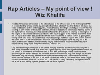 Rap magazine article | PPT