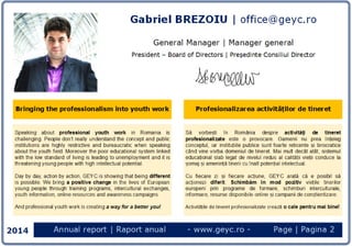 GEYC: Annual Report - Raport anual - 2014
