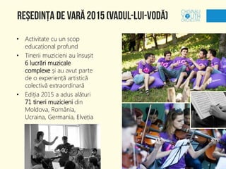 Chișinău Youth Orchestra: Raport de Excelență 2015