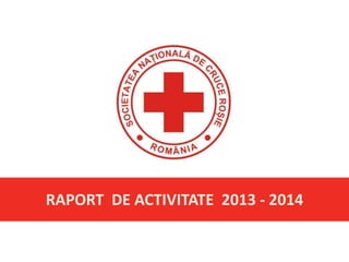 RAPORT DE ACTIVITATE 2013 - 2014
 