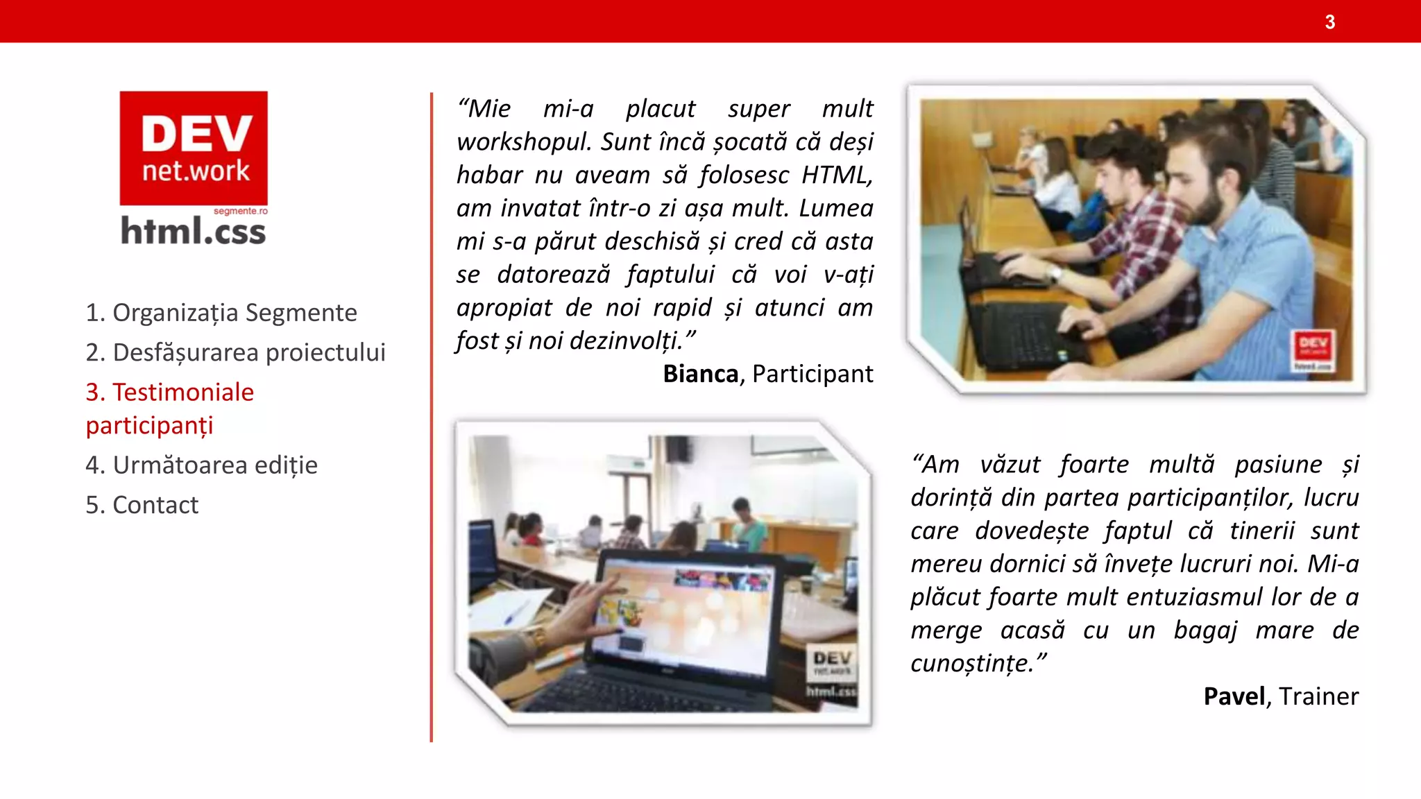 DEV1 net.work - HTML&CSS Report - April 2016, Cluj-Napoca | PPT