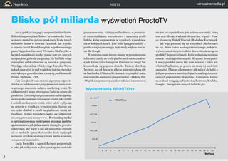 WSTĘP

Blisko pół miliarda wyświetleń ProstoTV
Już 21 polskich fan page’y ma ponad milion fanów.
Rekordzistą wciąż jest Ro...