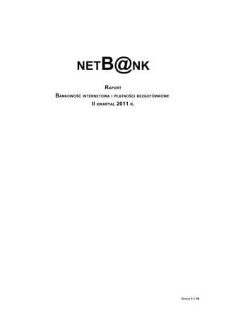 Raport Net B@nk ii kwartał 2011