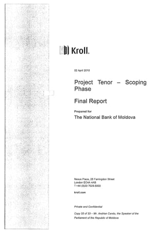Raportul KROLL - Moldova 2015 