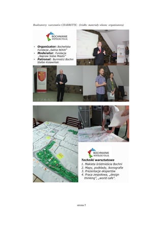 strona 5
Realizatorzy warsztatów CHARRETTE; (źródło: materiały własne organizatora)
 
