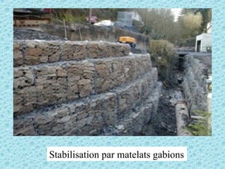Stabilisation par matelats gabions
 
