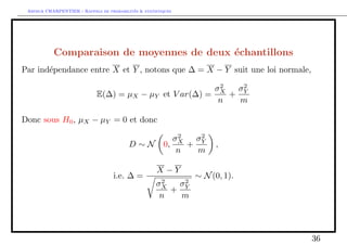 nie), et si g0() = 0 mais g00()6= 0, alors 
p 
n(g(Xn)  g()) 
L! 
g00() 
2 
22(1) 
20 
 