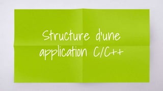 Structure d’une
application C/C++
 