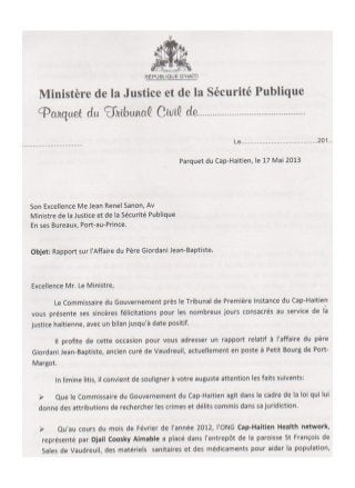 Cap-Haitien - Haiti: Un magistrat, accuse formellement un prête catholique de vol et de meurtre.