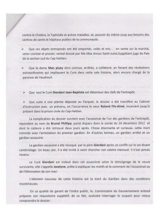 Cap-Haitien - Haiti: Un magistrat, accuse formellement un prête catholique de vol et de meurtre.