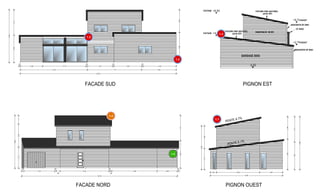 20
2.90 5.70
20
3.27
20
3.63
20
4.32
8.78 7.12 4.52
20.42
3.962.94
6.89
3.593.31
FACADE SUD
2.753.041.11
6.89
3.593.31
28
4.04
20
50
6.40
20
20
5.94 2.66
20
20.42
FACADE NORD
PIGNON EST
CF INOX
BARDAGE BOIS
BARDAGE BOIS
+4.00
+6.93
+2.79
+5.72EGOUT
EGOUT
FAITAGE
FAITAGE
TOITURE ZINC NATUREL
pente 20%
TOITURE ZINC NATUREL
pente 20%
DESCENTE EP ZINC
DESCENTE EP ZINC
-0.20
2.752.94
3.962.94
80 5.65 3.00
9.45
5.68
6.89
PENTE A 7%
PENTE A 7%
3.593.31
PIGNON OUEST
1.5
1.3
1.3
1.3
1.7
1.4
 
