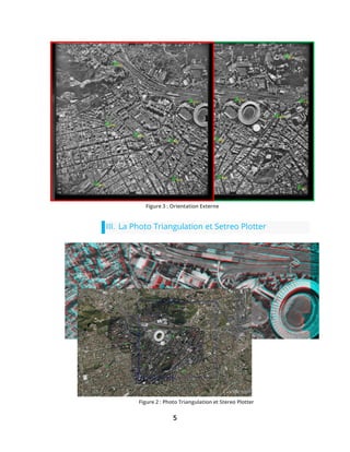 5
III. La Photo Triangulation et Setreo Plotter
Figure 3 : Orientation Externe
Figure 2 : Photo Triangulation et Stereo Plotter
 