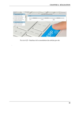 CHAPITRE 4. RÉALISATION
FIGURE 4.23 – Interface de la consultation des articles par site
.
48
 