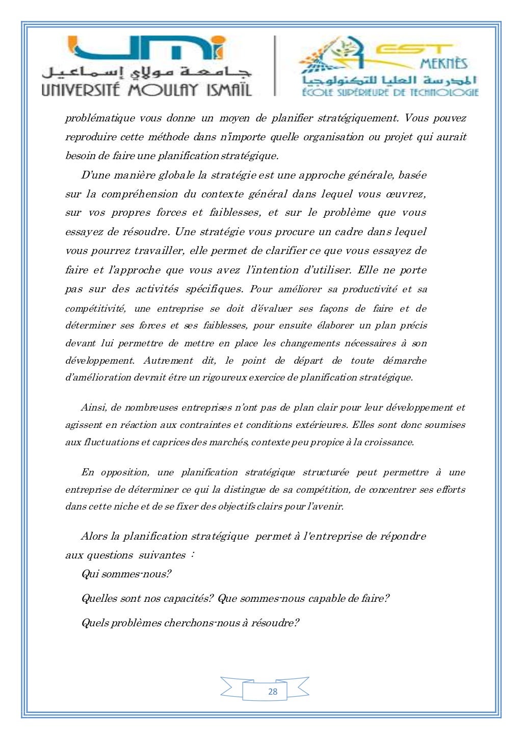 Rapport de stage societe commerciale