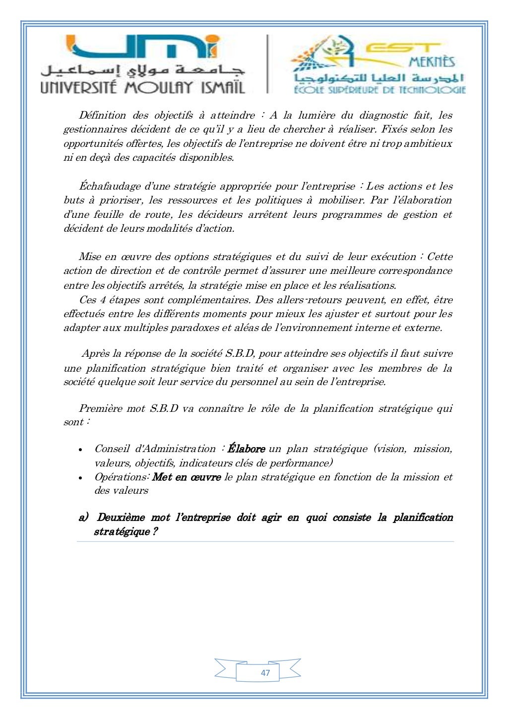 Rapport de stage societe commerciale