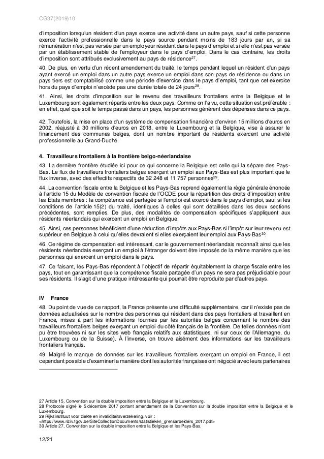 Une Repartition Equitable De L Impot Dans Les Zones