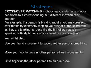 Over Matching Establishing Rapport | PPS