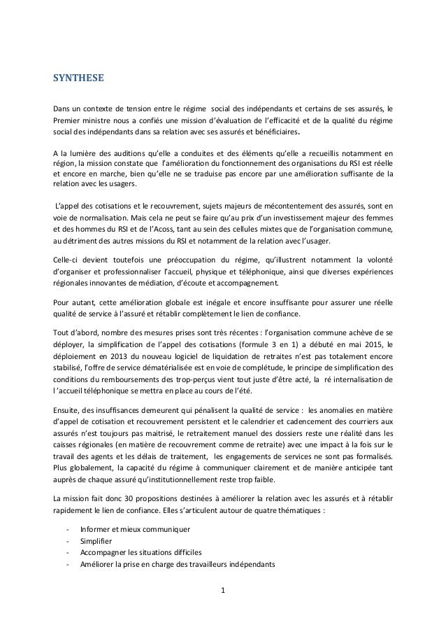 Rapport D Etape Sur Le Rsi