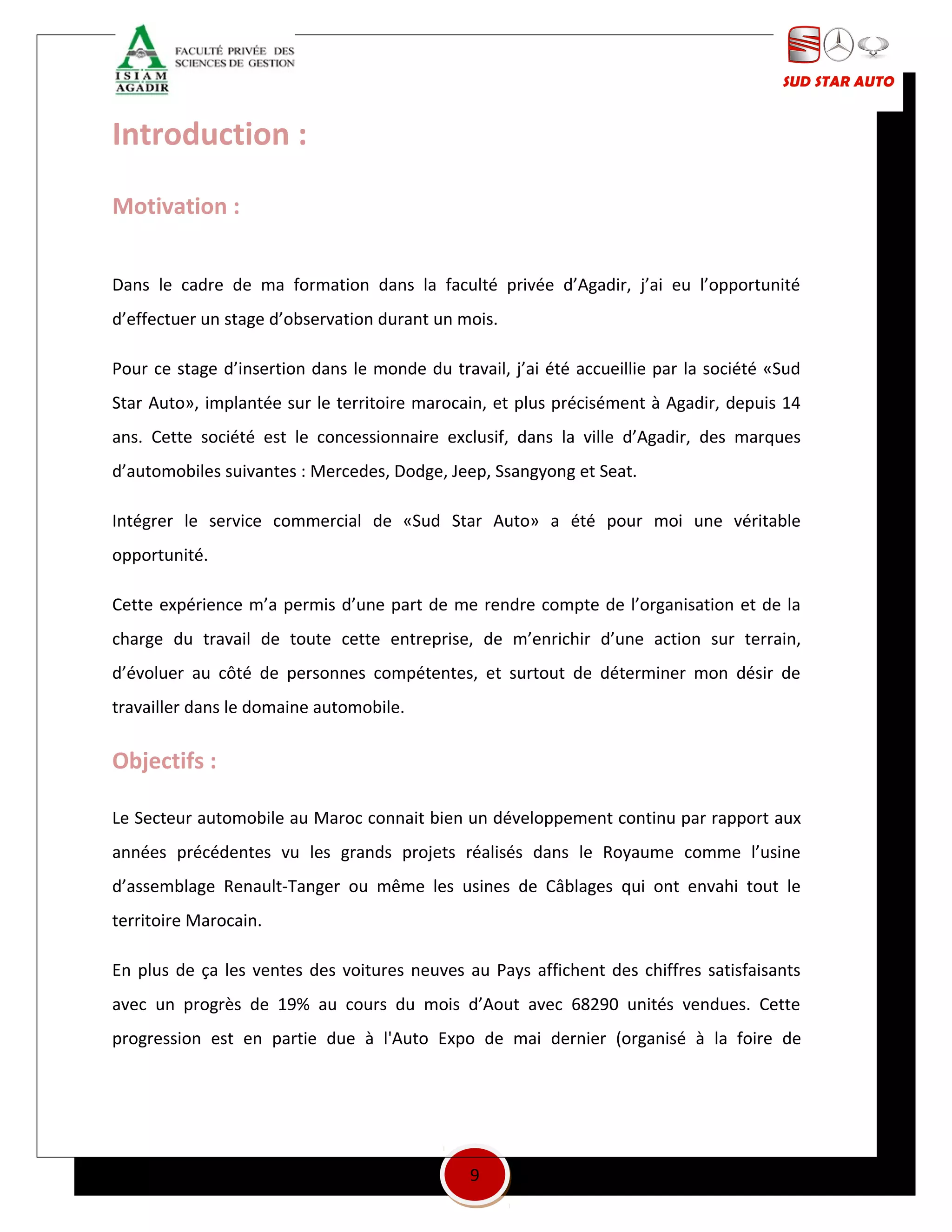 Rapport De Stage Mecanique Automobile Dans Un Garage Pdf Rapport de-stage-1sud-star-auto