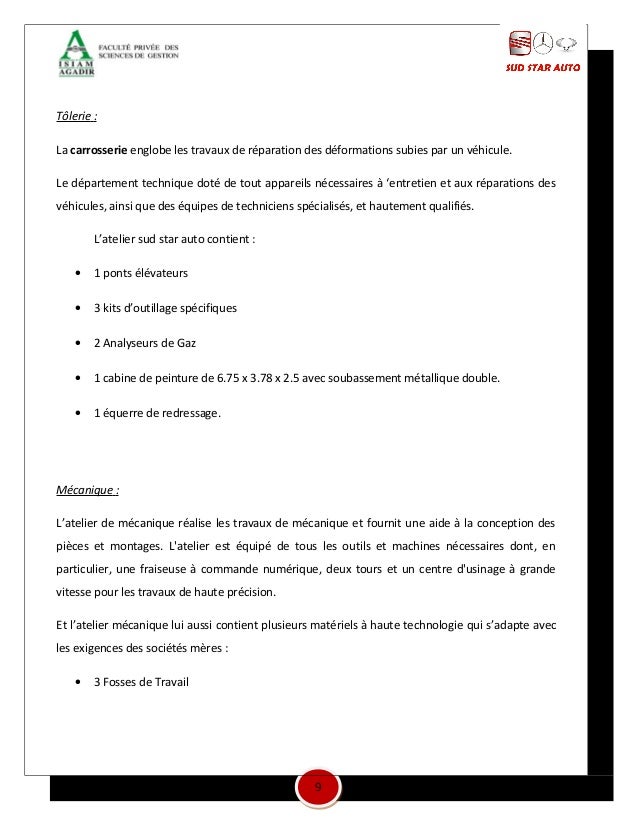 Rapport De Stage 1sud Star Auto