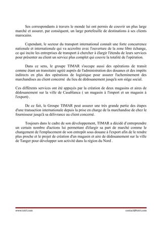 Rapport de-stage-sur-transport-international-transit-et-logistique ...