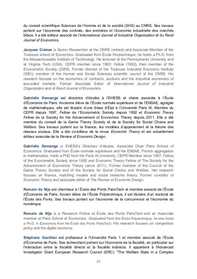 Rapport France Stratégies La Fiscalité Du Numérique Quels - 