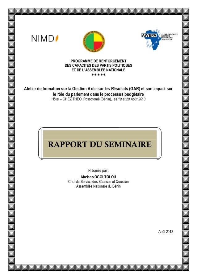 Rapport garii rapportduseminaire(1)
