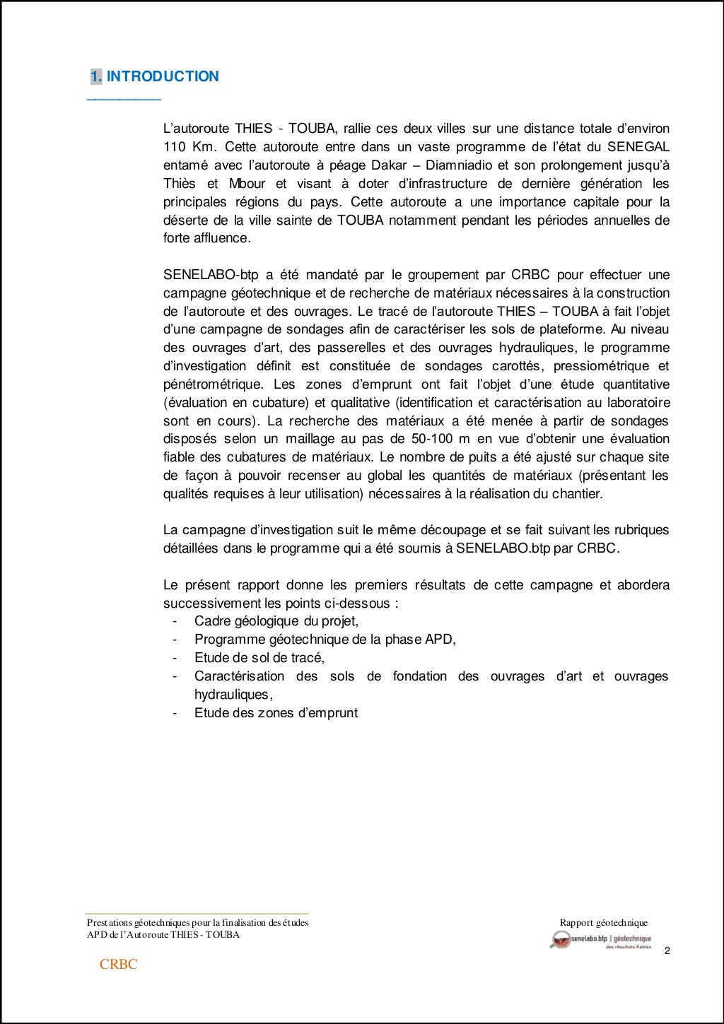 Rapport geotechnique apd