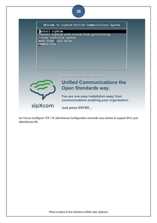 Mise en place solution de communication Unifiée avec SIPXCOM