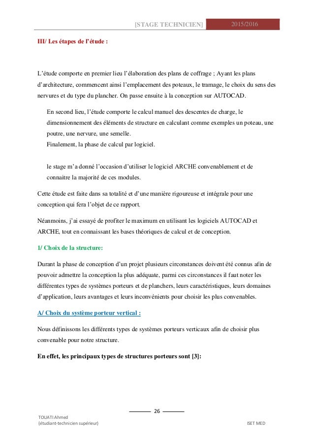 rapport de stage génie civil géotechnique