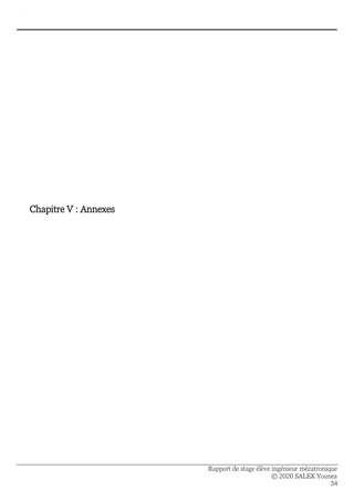 Rapport de stage élève ingénieur mécatronique
© 2020 SALEK Younes
34
Chapitre V : Annexes
 