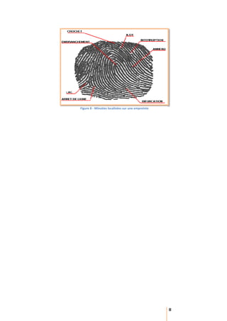 Figure 8 - Minuties localisées sur une empreinte




                                                   8
 