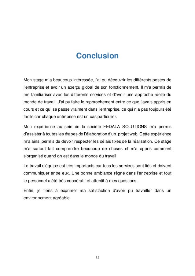 Exemple Conclusion Rapport De Stage 3eme Exemple De Groupes