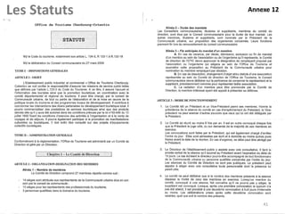 Les Statuts Annexe 12
41
 