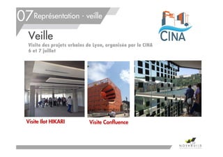 Représentation - veille
Visite Ilot HIKARI
Veille
Visite des projets urbains de Lyon, organisée par le CINA
6 et 7 juillet
07
Visite Confluence
159
 