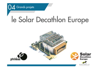 Grands projets
le Solar Decathlon Europe
79
04
 