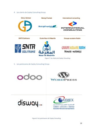 19
4. Les clients de Cayley Consulting Group
5. Les partenaires de Cayley Consulting Group
Figure 7: les clients de Cayley Consulting
Figure 8: les partenaires de Cayley Consulting
 