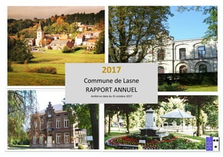 2017
Commune de Lasne
RAPPORT ANNUEL
Arrêté en date du 31 octobre 2017
 