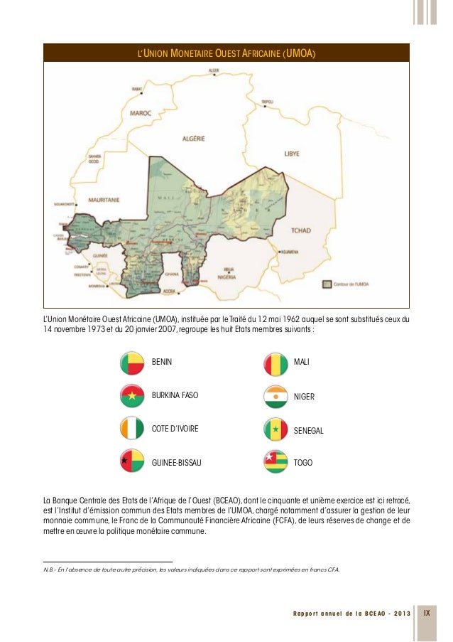 Rapport Annuel De La Bceao 2013