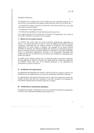 Rapport Annuel Exercice 2012   Page 80 (83)
 