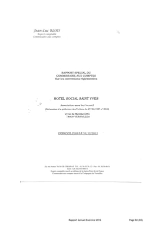 Rapport Annuel Exercice 2012   Page 82 (83)
 