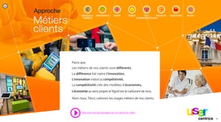 Parce que,
Les métiers de nos clients sont diﬀérents,
La diﬀérence fait naitre l’innovation,
L’innovation induit la compétitivité,
La compétitivité crée des modèles d’économies,
L’économie au sens propre et ﬁguré est le carburant de tous.
Alors nous, Tibco, cultivons les usages métiers de nos clients.
Retrouvez les témoignages de nos clients en vidéo
Métiers
clients
Approche
13/centrics
BANQUE &
FINANCE
ASSURANCE SANTE PUBLIC TELE-
COMMUNICATIONS
SERVICES INDUSTRIE RETAIL
 